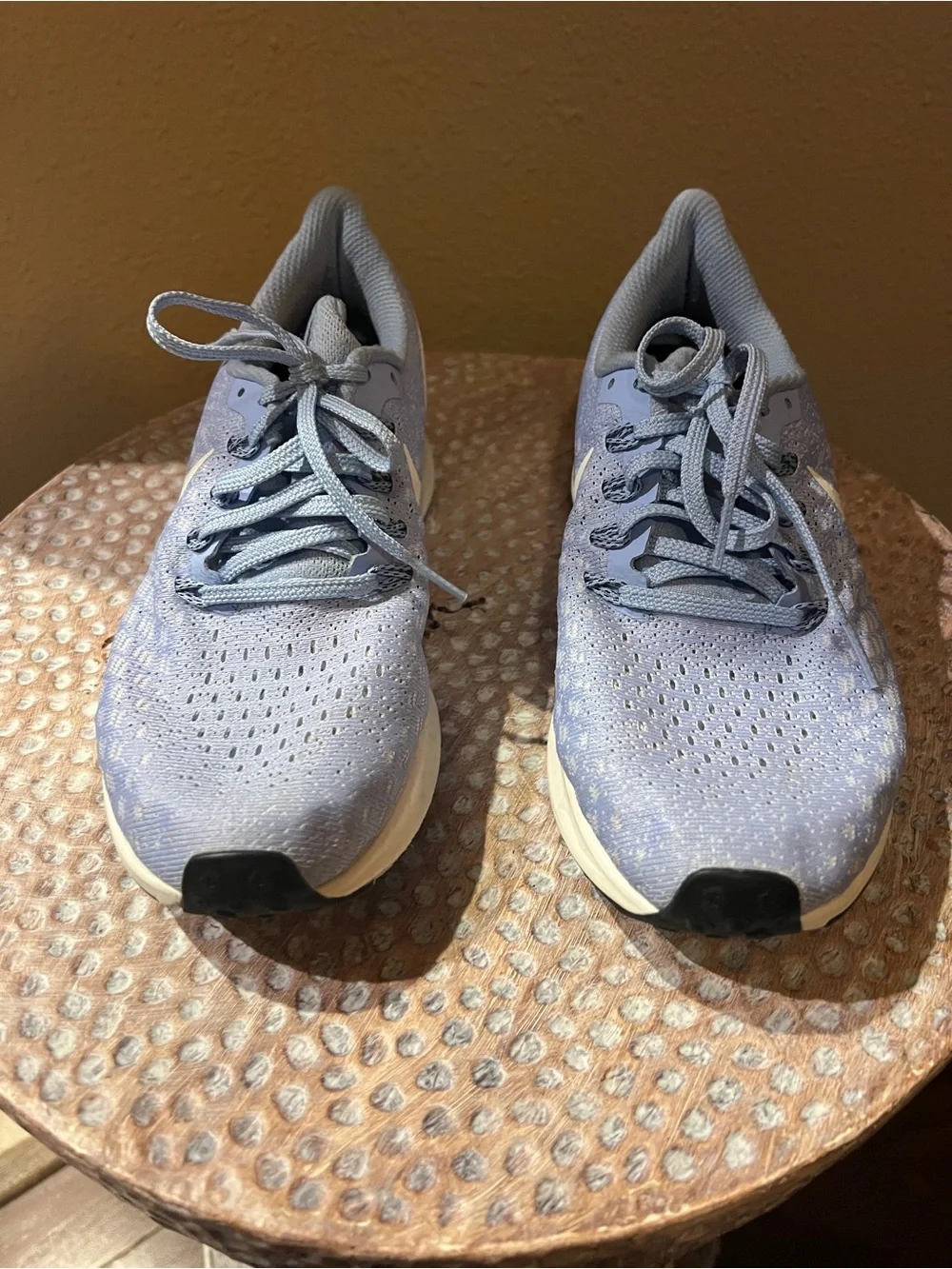 Nike Women's Pale Blue Running Shoes with White Swoosh